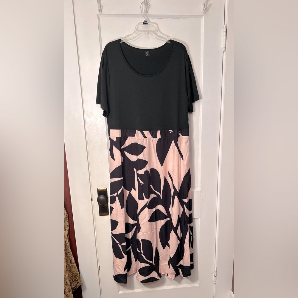SHEIN Black and light pink dress